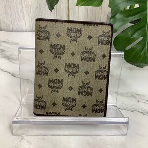 GUC MCM Beige and Brown Monogram Passport Cover